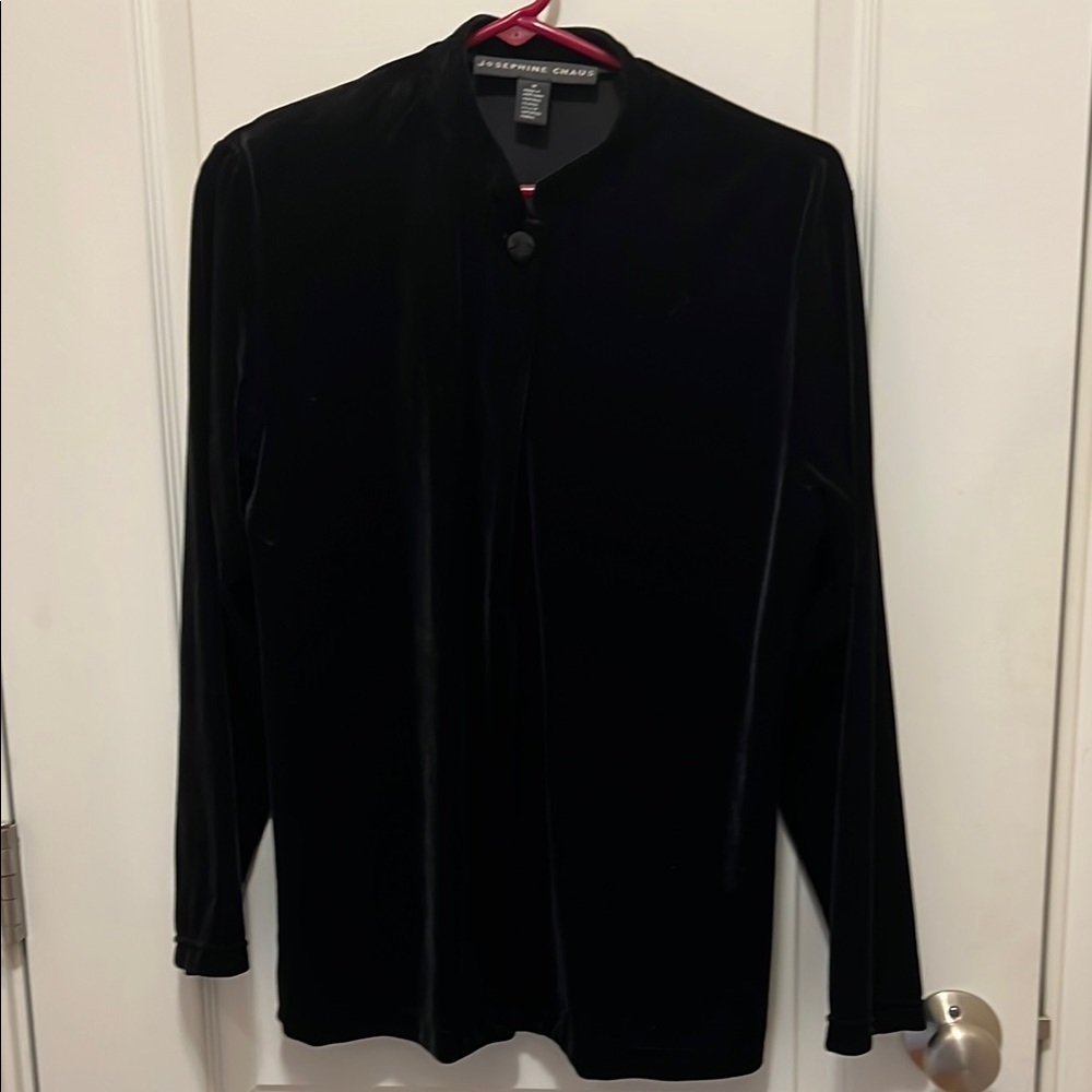 Josephine Chaus Black Velvet Long Sleeve Jacket
